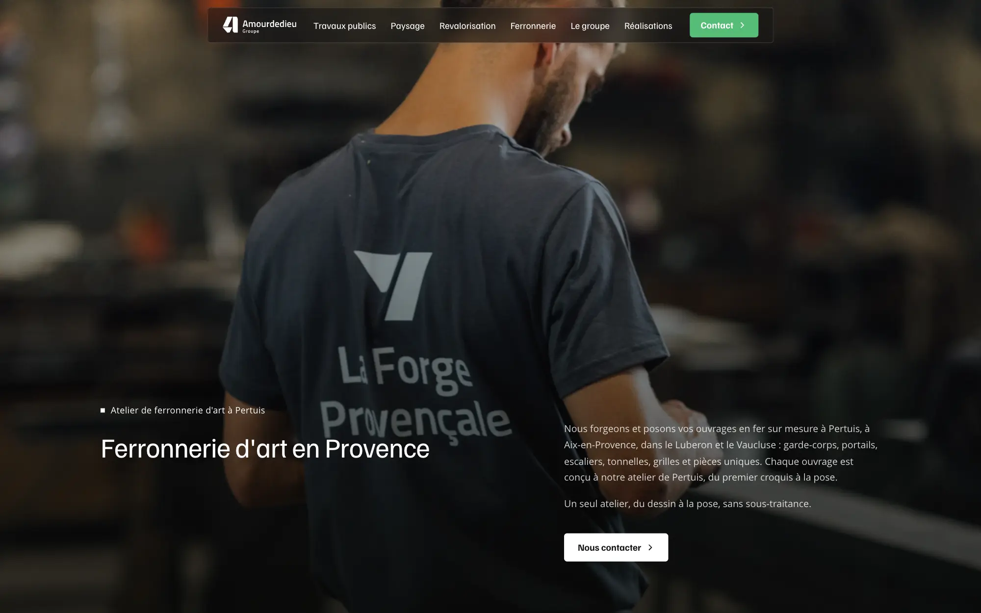 Amourdedieu, page Ferronnerie d’art en Provence