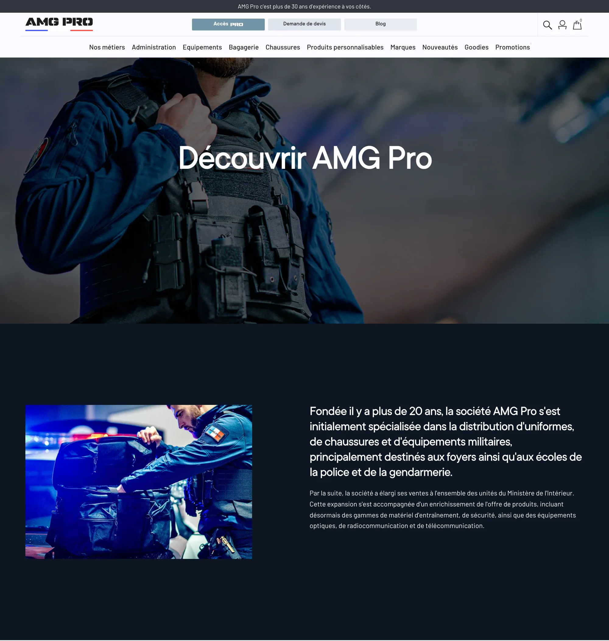 AMG Pro, page À propos